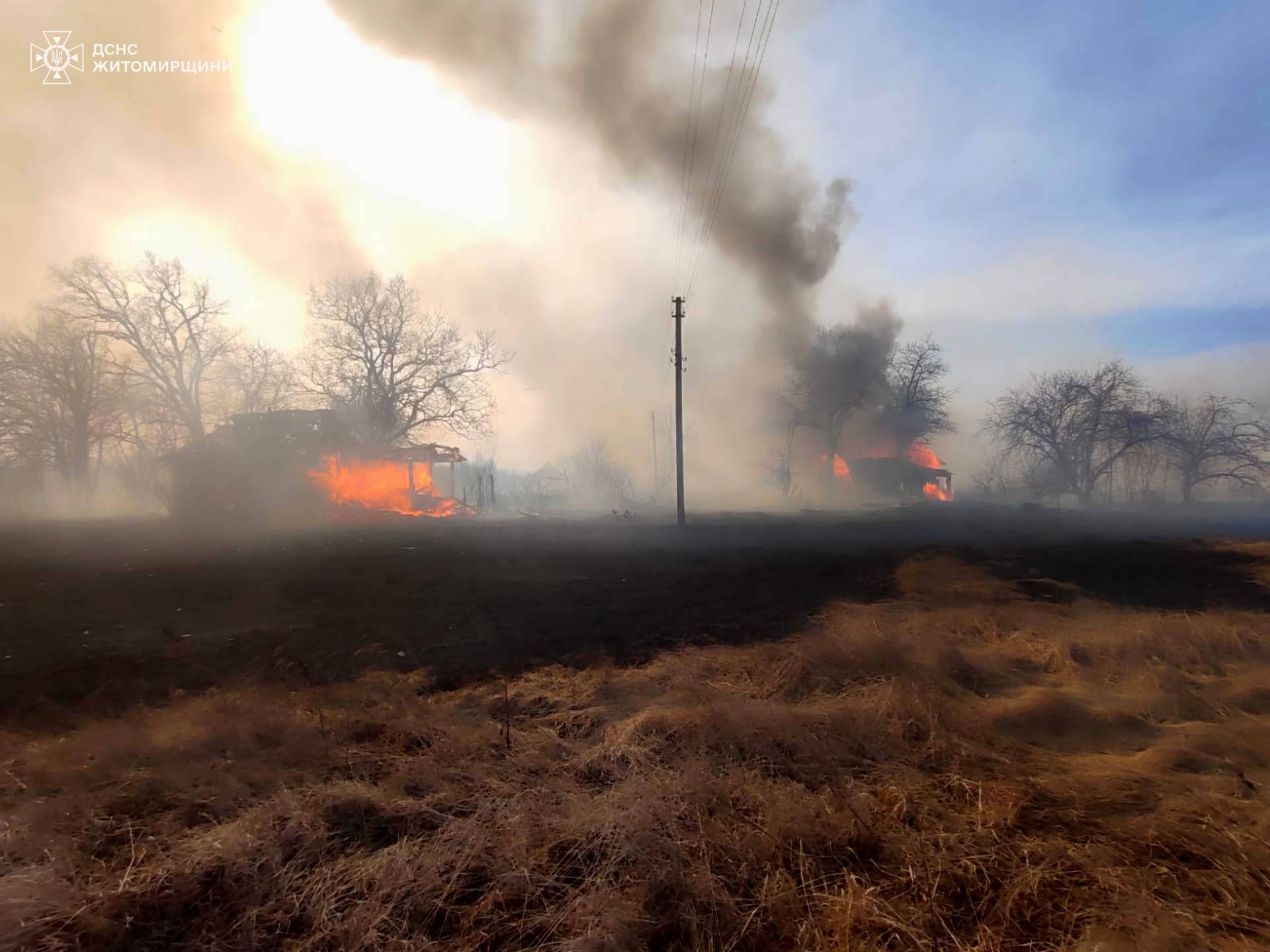На Житомирщині сталася велика пожежа