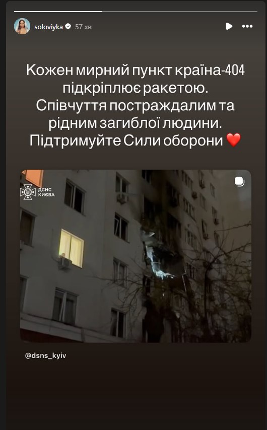 Христина Соловій прокоментувала російський нічний удар по Україні