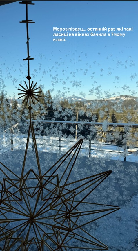Лесю Нікітюк вразили морози в Україні