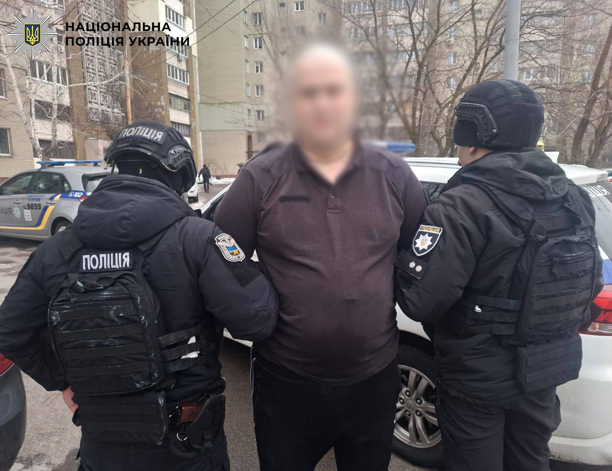 Поліція показала фото затриманого військового, який оскандалився біля Народного загиблим військовим на Майдані Незалежності в Києві